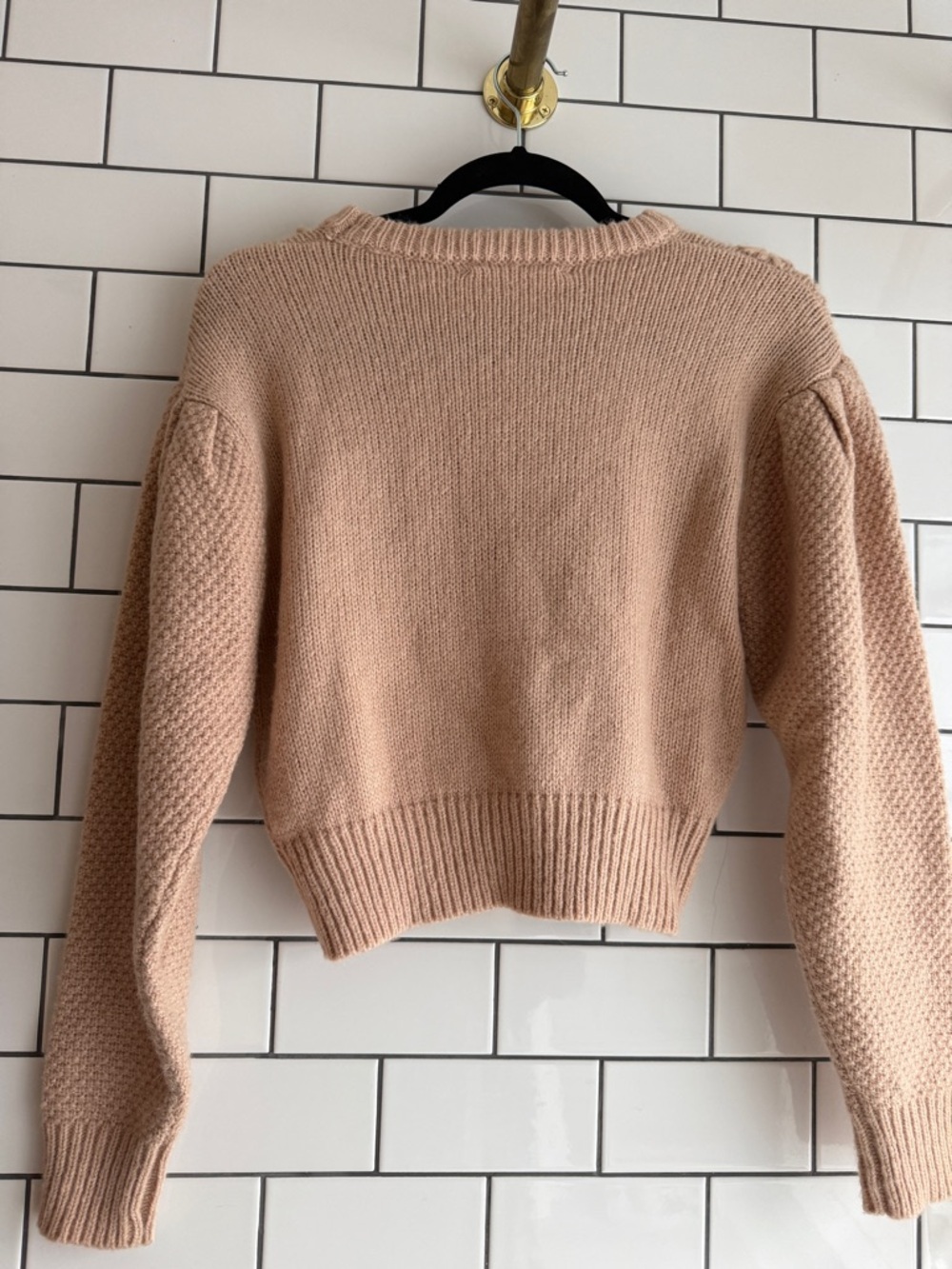 Astr Blush Pink Crewneck Sweater with Floral Detail - Picture 6 of 6